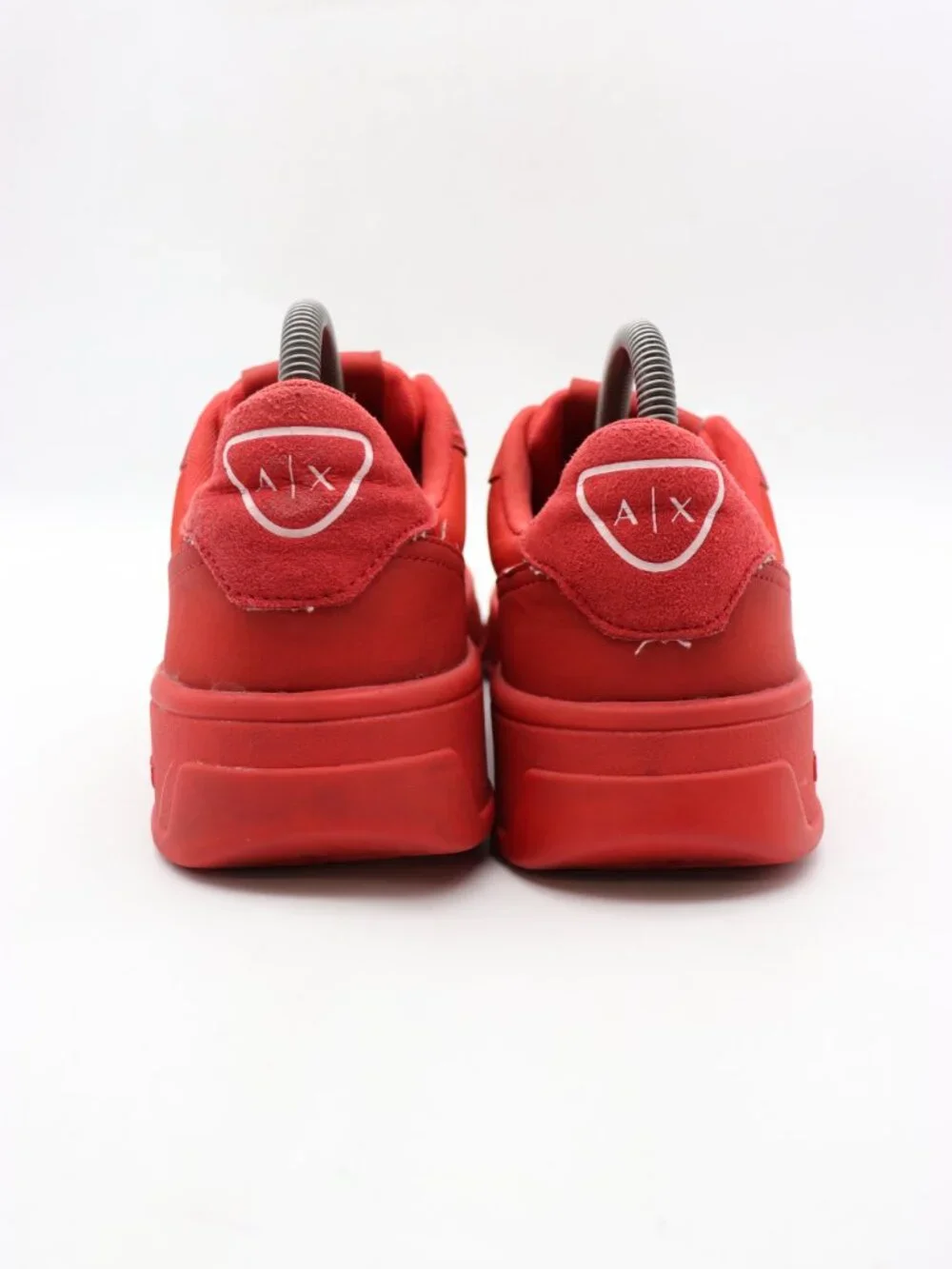 Armani Exchange Red Men's Size 8 Trainers Casual Sneakers Lace Up Shoes